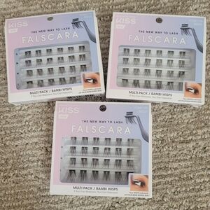 3 Boxes - Kiss Falscara Multi Pack Bambi Wisps - Black